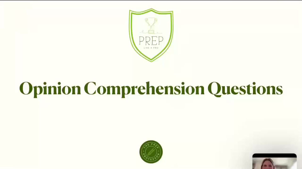 Comprehension: Opinion Questions (January 2026)